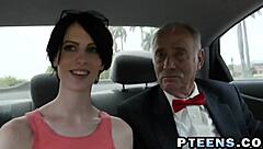 Young beauty gets it from an experienced lover in a doggy style on the floor