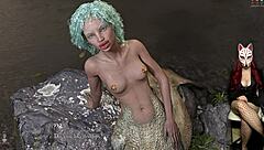 Mermaid Deepthroat Blowjob in Shadows 22