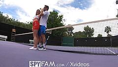 Spyfam Step Bro Gives Step Sis Tennis Lessons & Big Dick