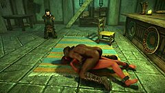 In Skyrim, Adrianne gets BOUND and ROUGHLY ASSFUCKED