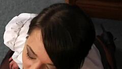 Nasty Babe Swallows Every Drop of Cumshot on Her Face