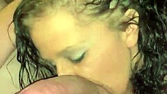 My girlfriend helps me to get the best blowjob ever in a chair