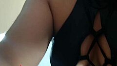 Big ass milf poses in thong