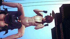 jinx engages in hard sex in hentai