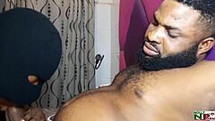 Igbo Girl Amaka Masks Up for Monster Cock Ride.