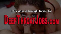 Cute Teen 18+ Sucking Big Cock And Gagging