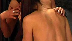 two lesbian slaves orgasming while mistress masturbates, sensual scene