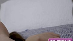 Horny lesbian girls Cadence Lux and Freya Parker tenderly kiss, suck boobs, and eat pussies