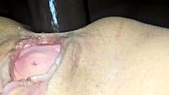 Close-up anal and squirt of juicy latina