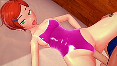 Wet Gwen Strips Bikini for Adult Hentai Fuck