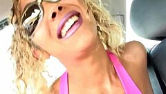 Blindfolded wife surprised by friends?