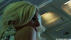 stunning hostesses playing together in a boing 777 game