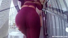 pounding busty bubble butt after bowling, curvy blonde takes big cock