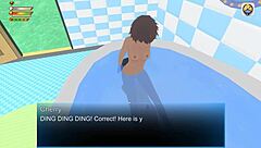 Femdom university cherry bathroom scene with bdsm and humiliation.