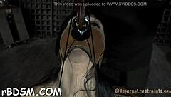 Hard core sadomasochism scene with couple in domination