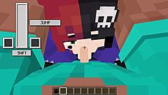 Ellie被操脸，深喉动作