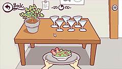 futanari di funghi futa hentai game episode 5, the chef takes a huge futanari cock in her ass