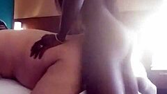 Latino Sucks Black Shemale's Monster Cock!