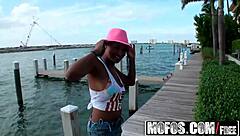 Sierra Santos Gets Her Tits Hosed Down Roughly