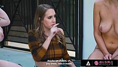 all girl massage horny voyeur neighbor cadence lux joins two hot lesbians for threesome