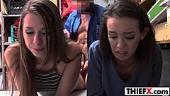 In the Office, the Teen Accepts Punishment with Blowjob on Monster Cock