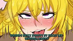 weiss shows who dominates with femdom denial in rwby hentai