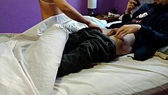 petite latina teases boyfriend with sex while resting