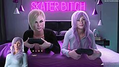 Two perfect asses battle huge white cock in Apocalust