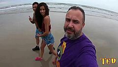 manoella fernandes fucks on beach with monster cock in mongaguá.