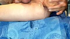 Solo gay amateur gets assfucked and cums hard