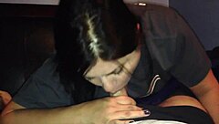 brunette teen 18+ gets facial after deepthroat blowjob, doesn't she?