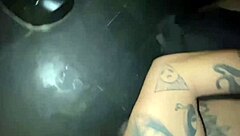 Beautiful tattooed wife caught sucking in club bathroom, leaked online.