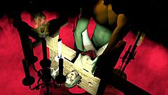 girl in handcuffs taking huge ork cock