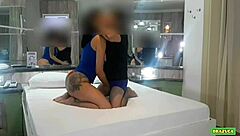 Got the babe on all fours and came hard in her pussy