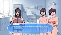 Stepmother and stepdaughters in hardcore sex scenes with big ass and tits