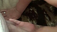 The girl gives a blowjob to her boss in the office