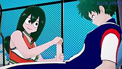 tsuyu asui and kyoka jiro intense sex