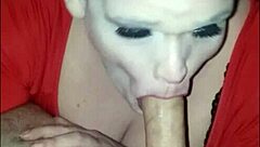 Big White Cock Serviced By BBW Tranny In Close Up POV!