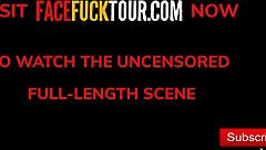 Petite Latina Takes Rough Throating for Money