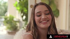 Horny 18yo babe Sera Ryder interacts with the teen she's babysitting in Devils Film