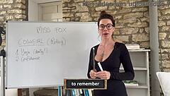 MILF TEACHER MISS FOX RIDES IN COWGIRL LESSON