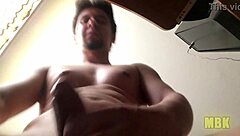 Young girl masturbates alone at home