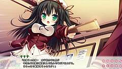 pretty girl with big boobs in a funny comic battle scene