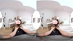 blonde with big tits and ass gives pov blowjob as special taboo gift