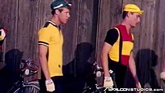 In vintage falconstudios, big-dicked jocks initiate with juicy rimjob and spitroast action