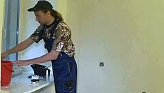 Skinny guy lets his friend fuck his ex for cash