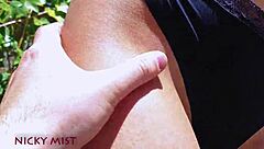 i came in my stepsister's panties in the garden