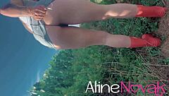 Loira gostosa foi ver a plantação de milho e ganhou sabugo na boca - alinenovak com br