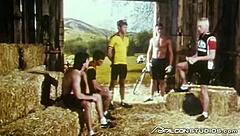 In vintage falconstudios, big-dicked jocks initiate with juicy rimjob and spitroast action