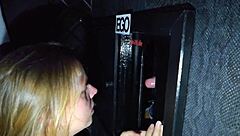 Natascha and Sven explore gloryhole in public ego